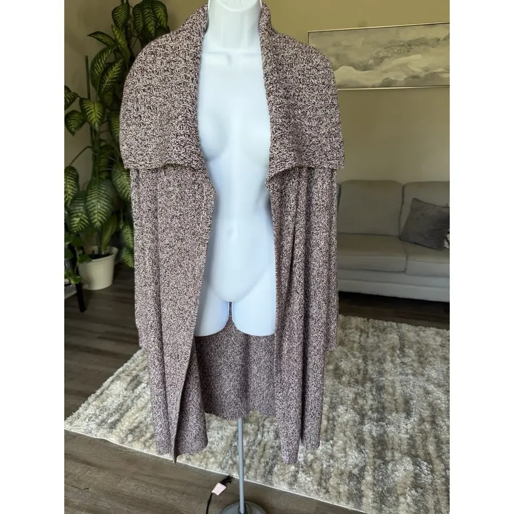 New York & Co XL Marbled Cardigan Open Front Cozy Slouchy Casual sweater #1062